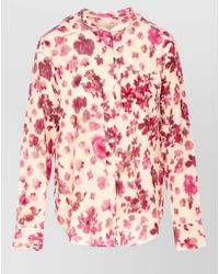 Isabel Marant - Silk Floral Print Long Sleeve Shirt - Lyst
