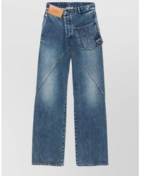 JW Anderson - Denim Low-Rise Wide-Leg Jeans - Lyst