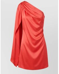 Stella McCartney - Satin One Shoulder Draped Detail Top - Lyst