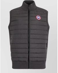 Canada Goose - Padded Nylon Vest Sleeveless Ribbed Collar - Lyst