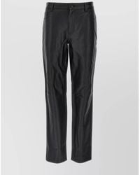 TOTEME - Leather Straight-Leg Trousers - Lyst