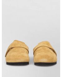 Birkenstock - Suede Open Back Slippers Rubber Sole - Lyst