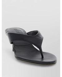 ROTATE BIRGER CHRISTENSEN - Leather Kitten Heel Open Toe Mules - Lyst