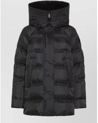 Peuterey - Long Hooded Jacket Fur Trim Quilted Design - Lyst