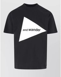 and wander - Crew Neck Graphic Print Short Sleeve Top - Lyst