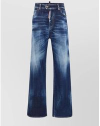 DSquared² - Wide-Leg Stretch-Cotton Denim Trousers - Lyst
