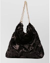 La Milanesa - Soft Texture Shoulder Bag With Chain Strap - Lyst
