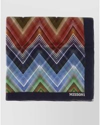 Missoni - Silk Foulard Chevron Pattern Square Scarf - Lyst