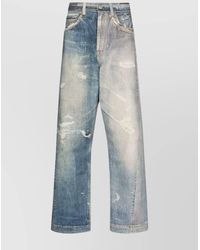 Our Legacy - Denim Trompe Loeil Print Wide-Leg Jeans - Lyst