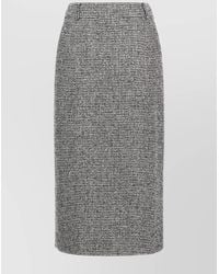 Ermanno Scervino - Wool High-Rise Knee-Length Pencil Skirt - Lyst