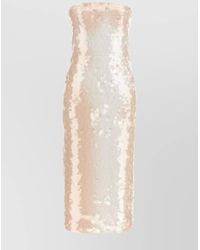 Sportmax - Strapless Sequin Embellished Midi Dress - Lyst