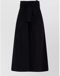 SIMONA CORSELLINI - High Waist Ankle Length Belted Trousers - Lyst