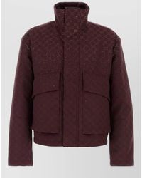 Gucci - Burgundy GG Fabric Padded Jacket - Lyst