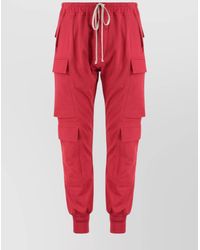Rick Owens - Cotton Track-Pants Ribbed Cuffs - Lyst