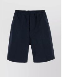 Prada - Cotton Poplin Bermuda Shorts - Lyst