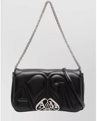 McQueen - The Seal Small Leather Shoulder Bag - Lyst