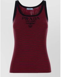Prada - Silk Sleeveless Knitted Top - Lyst