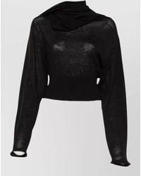 Rick Owens - Knit Hooded Cropped Top Long Sleeves - Lyst