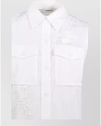 P.A.R.O.S.H. - Sleeveless Shirt Clean Design Embroidered Pockets - Lyst