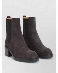 Tod's - Suede Leather Ankle Boots - Lyst
