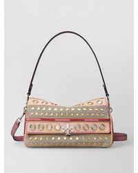 Tory Burch - Charlie Embellished Small Top Handle Shoulder Bag - Lyst