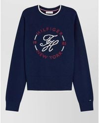 Tommy Hilfiger - Knit Embroidered Crewneck Sweater - Lyst