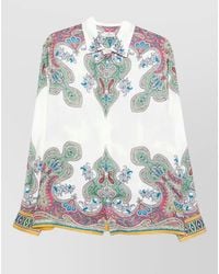 Etro - Paisley Long Sleeve Shirt Buttoned Cuffs - Lyst