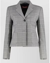 Max Mara - Manto Single Breasted Plaid Tailored Jacket - Lyst