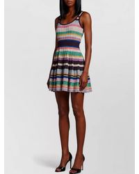 Alaïa - Crinoline Knit Mini Dress Wide Neckline - Lyst