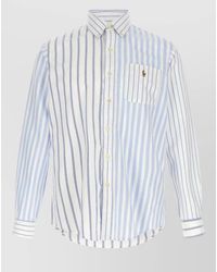 Polo Ralph Lauren - Oxford Shirt Striped Patchwork Button Collar - Lyst