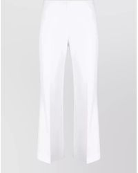 P.A.R.O.S.H. - Stretch Wool Cropped Flared Trousers - Lyst