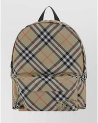 Burberry - Check Pattern Backpack With Front Pocket - Lyst