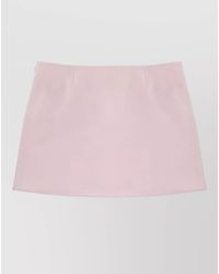 Courreges - Mini Skirt Button Detail Back Pockets - Lyst