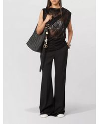 Sportmax - Sleeveless Draped Lace Top - Lyst