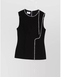 Moschino - Rhinestone Embellished Blouse - Lyst