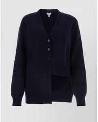 Loewe - Cashmere Asymmetric V-Neck Cardigan - Lyst