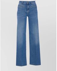 Liu Jo - Flare Wide Leg Denim Trousers - Lyst