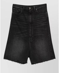 Maison Margiela - Denim Shorts Raw Cut Hem Belt Loops - Lyst