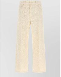 Brunello Cucinelli - Square Cut Cropped High Rise Denim Pants - Lyst