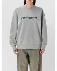 Carhartt - Logo Crew Neck Cotton Sweatshirt - Lyst