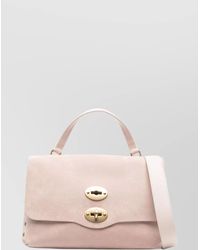 Zanellato - Small Suede Leather Shoulder Bag With Studded Detail - Lyst