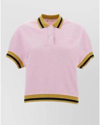 Marni - Cotton Striped Polo Shirt - Lyst