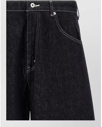 Comme des Garçons - Contrast Stitching Wide-Leg Denim Jeans - Lyst