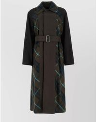 Burberry - Cotton Gabardine Embroidered Belted Single-Breasted Trench Coat - Lyst