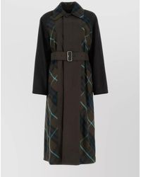 Burberry - Cotton Embroidered Reversible Single Breasted Trench Coat - Lyst