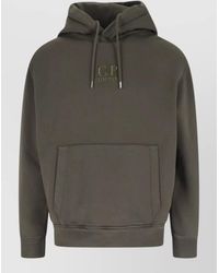 C.P. Company - Hooded Sweatshirt Drawstring Front Pocket Ribbed - Lyst