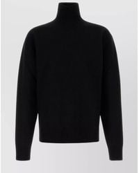 Jil Sander - Wool Turtleneck Sweater With Ribbed Cuffs And Hem - Lyst
