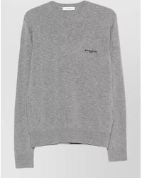 Givenchy - Cashmere Wool Logo-Detail Ribbed Crewneck Jumper - Lyst