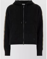 Burberry - Cotton Hooded Sweatshirt Kangaroo Pocket Stripes - Lyst