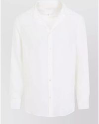 Maison Margiela - Silk Shirt Long Sleeves Tape Detail Collar - Lyst